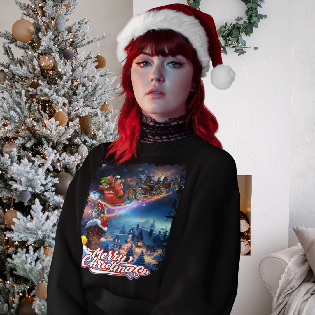 Christmas Sweater - Premium Sweatshirt Unisex Mrs. Santa