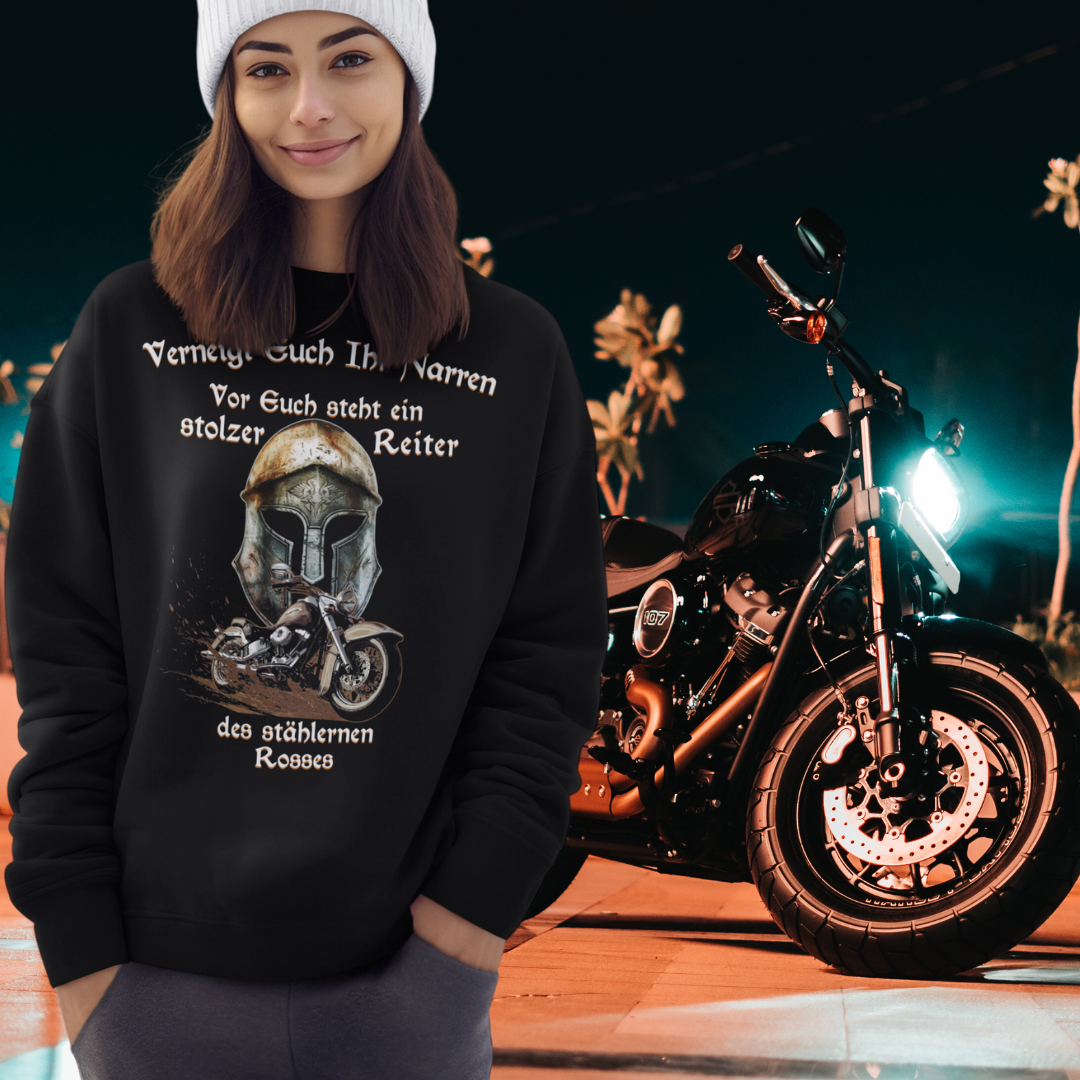 Reiter des stählernen Rosses - Premium Hoodie Unisex, FRONTPRINT