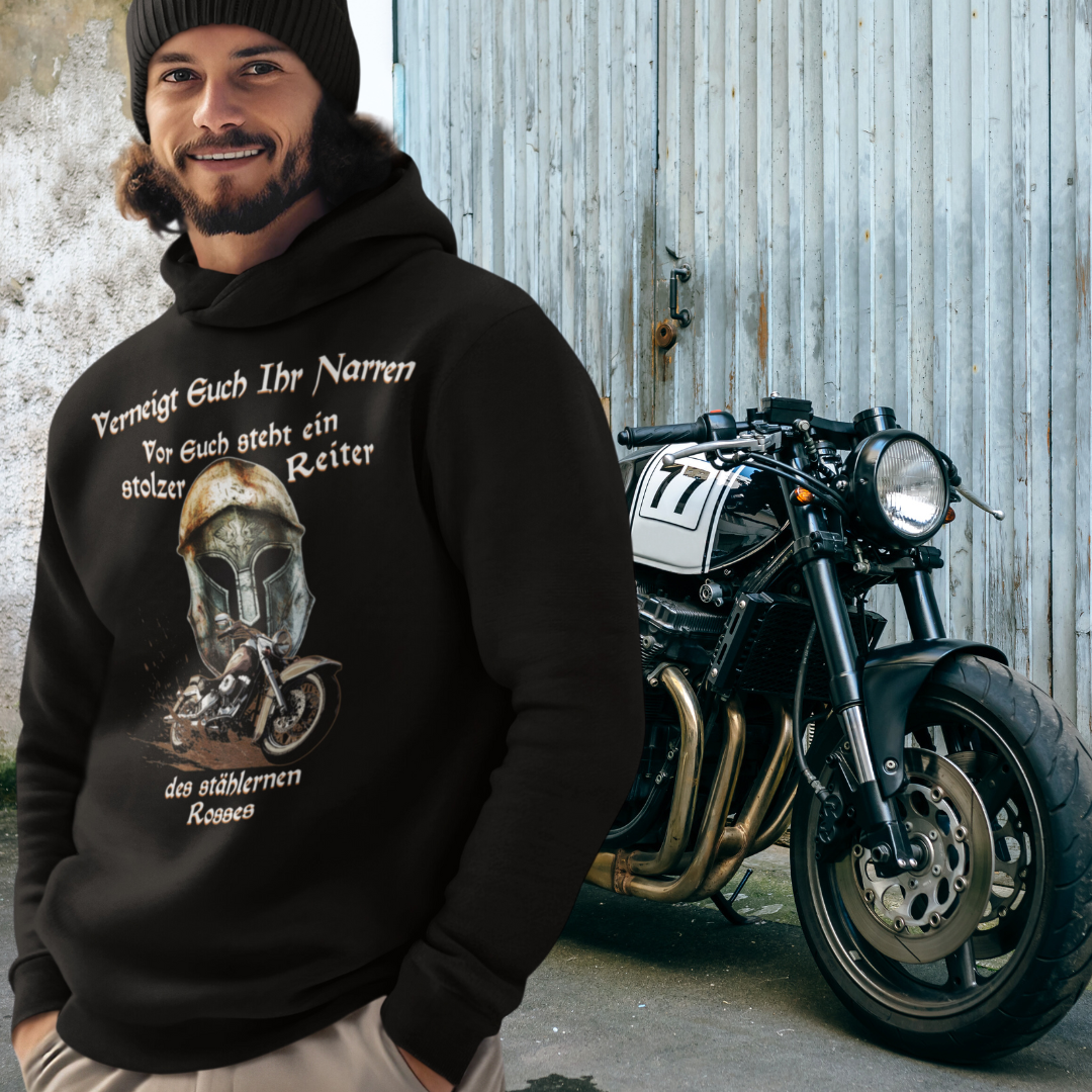 Reiter des stählernen Rosses - Premium Hoodie Unisex, FRONTPRINT