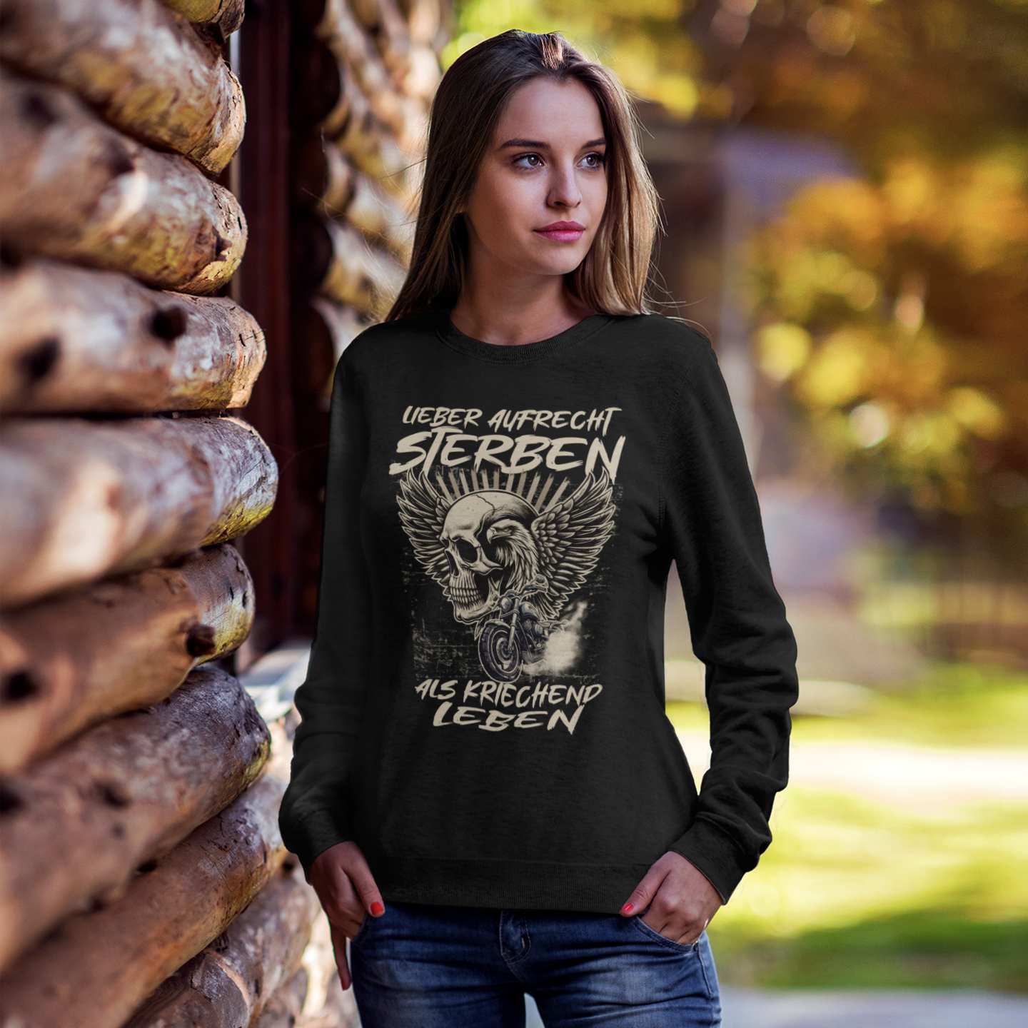 LIEBER AUFRECHT STERBEN ALS KRIECHEND LEBEN - Premium Sweatshirt Unisex
