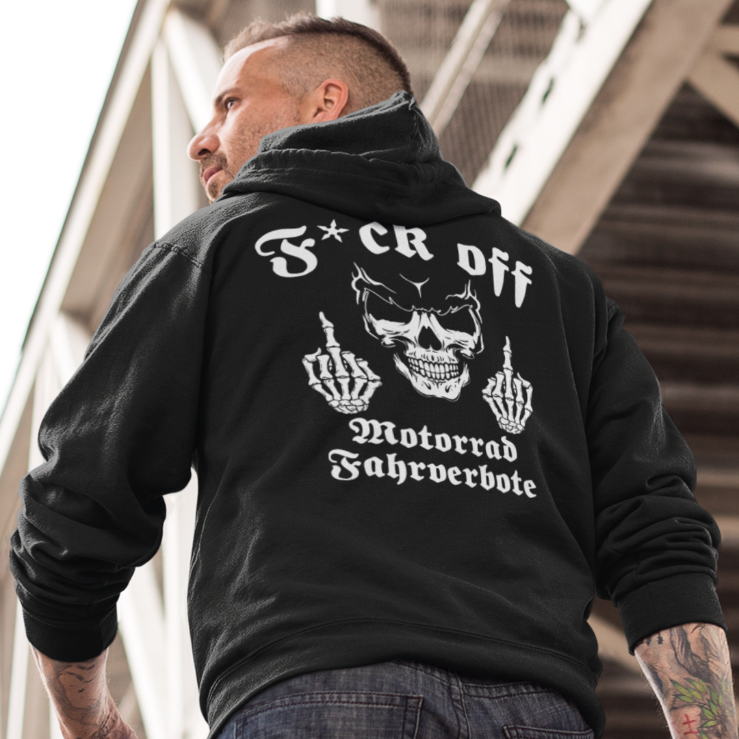 F*ck off Motorradfahrverbote - Zipper Hoodie Unisex