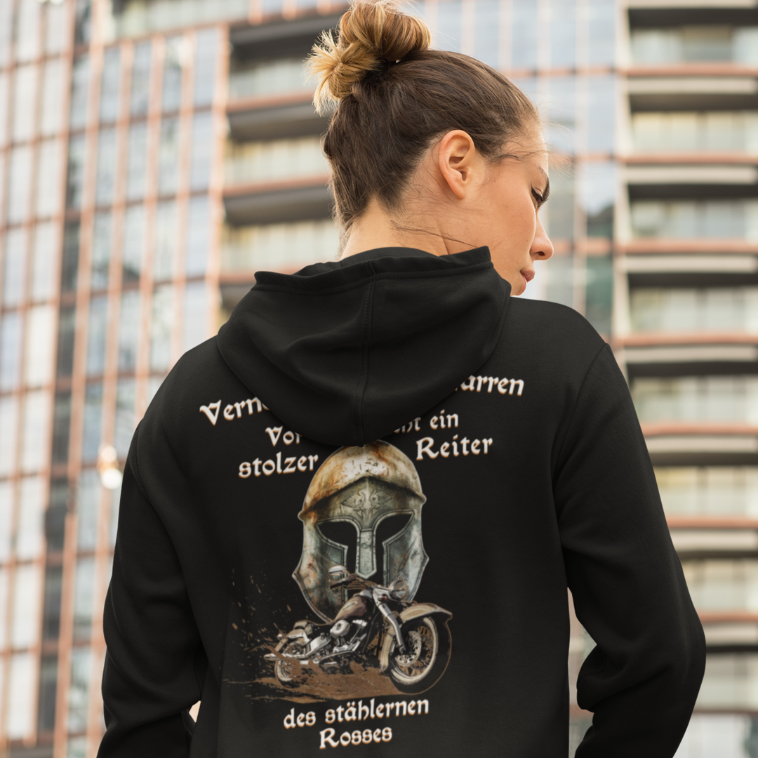 Reiter des stählernen Rosses - OS Hoodie Unisex, BACKPRINT