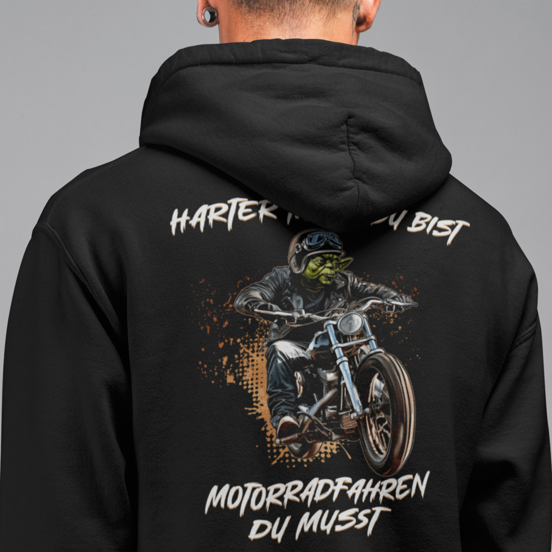 Harter Mann Du bist - Motorradfahren Du musst - OS Hoodie