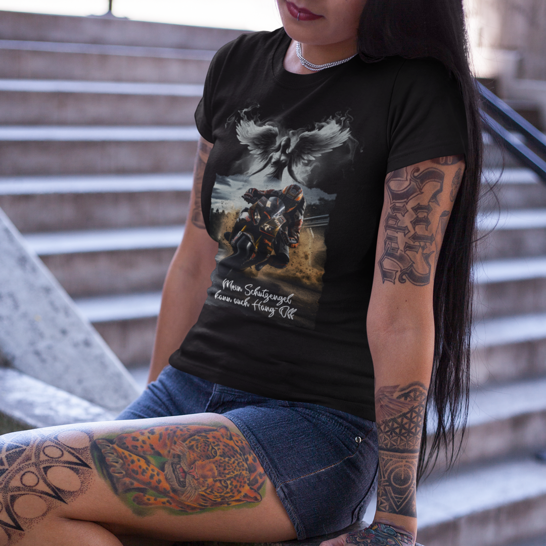 Mein Schutzengel kann auch Hang Off - Sport T-Shirt