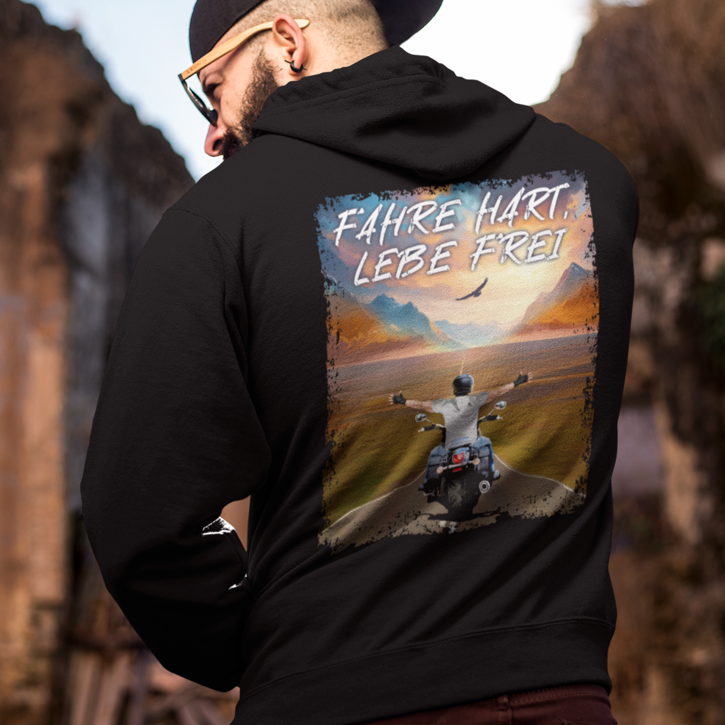 FAHRE HART, LEBE FREI - OS Zipper Hoodie Unisex