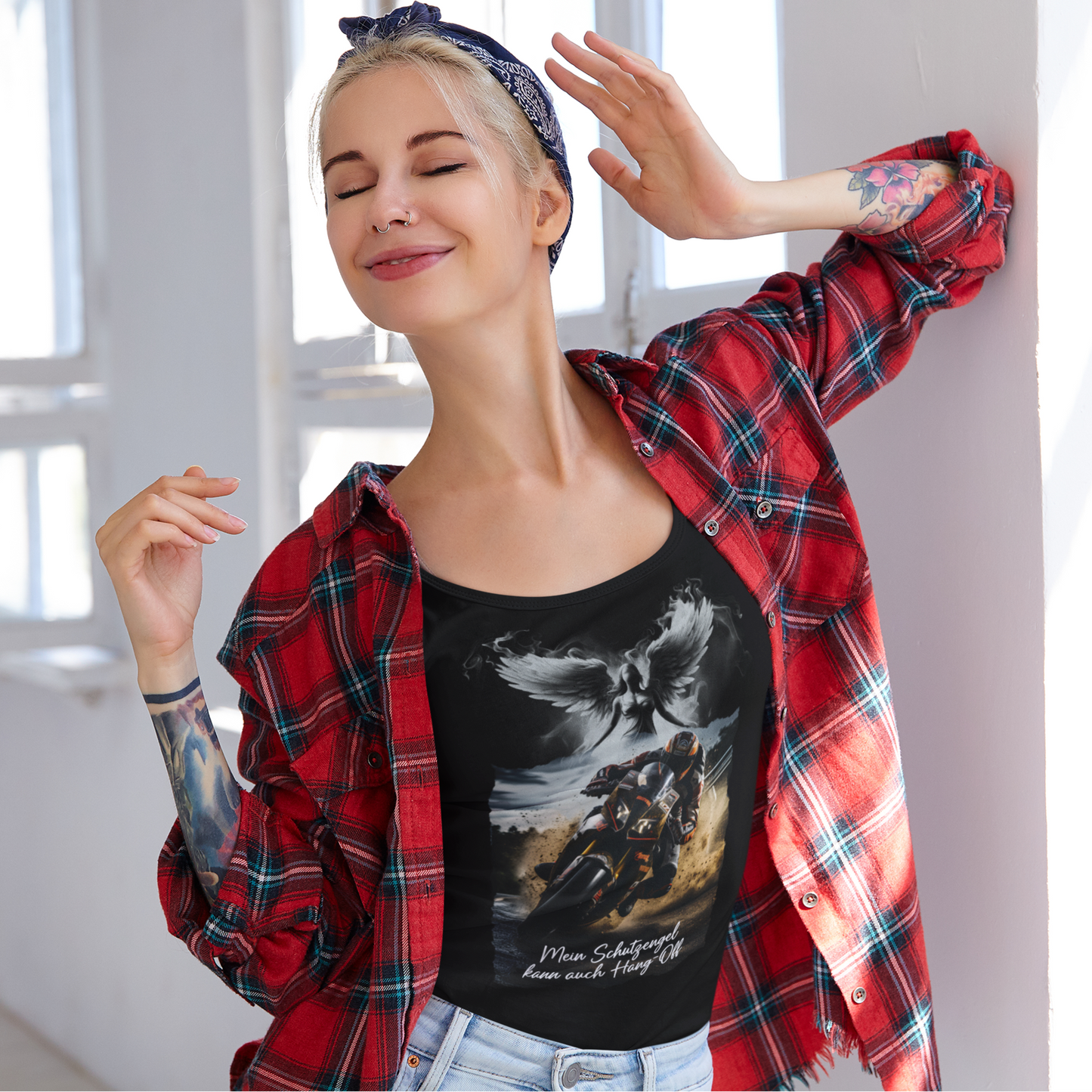 Mein Schutzengel kann auch Hang Off - Premium Tanktop