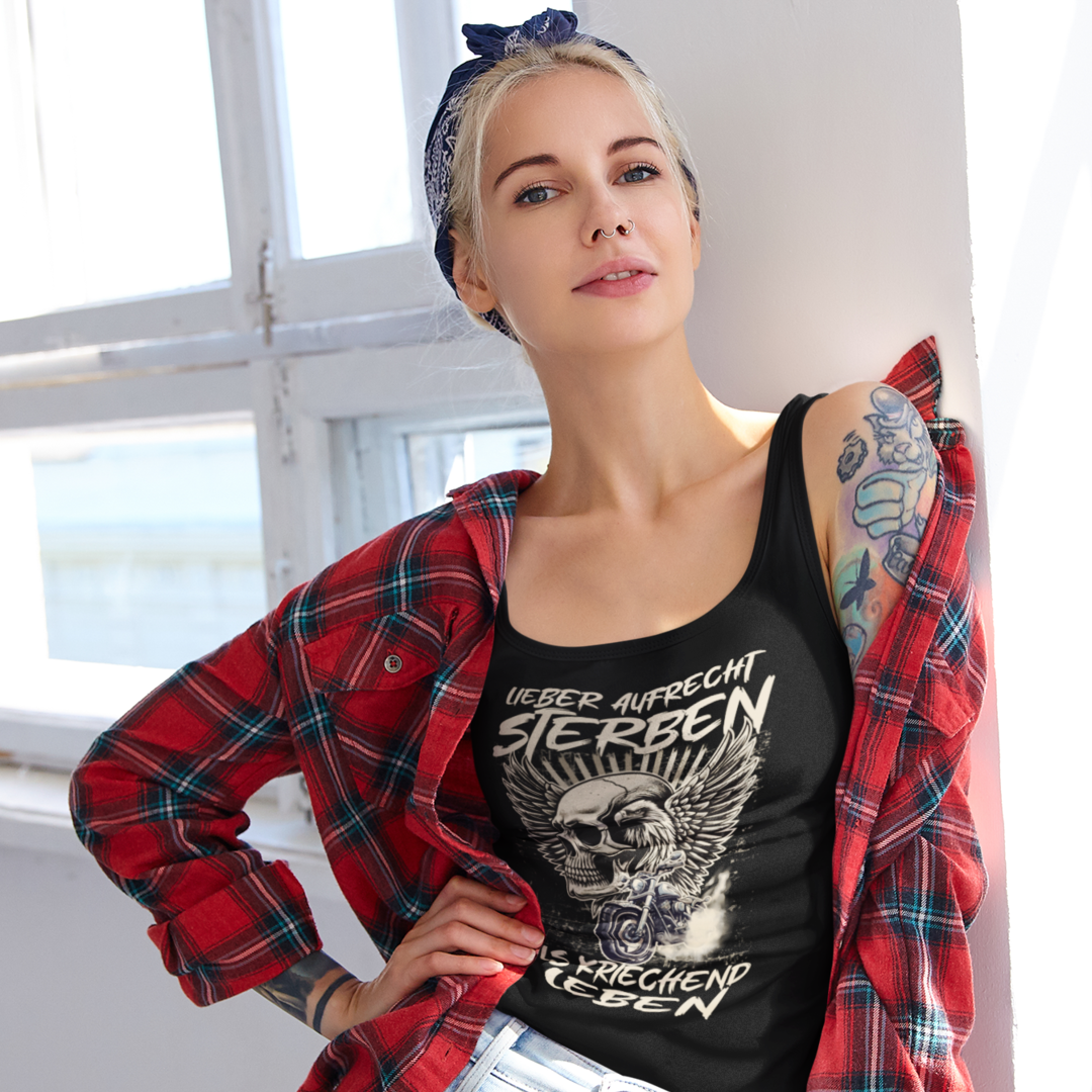 LIEBER AUFRECHT STERBEN ALS KRIECHEND LEBEN - Premium Tanktop