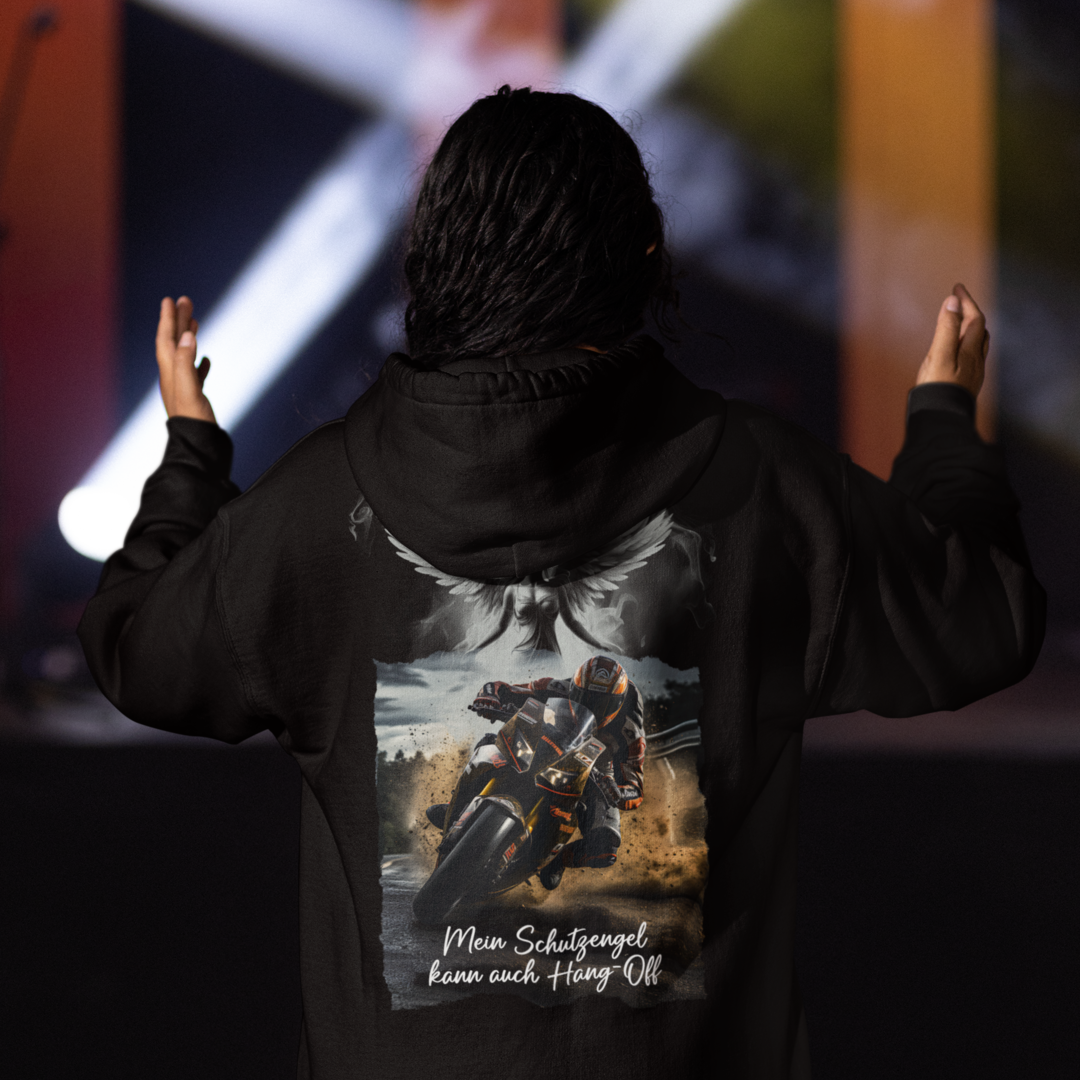 Mein Schutzengel kann auch Hang Off - OS Zipper Hoodie Unisex