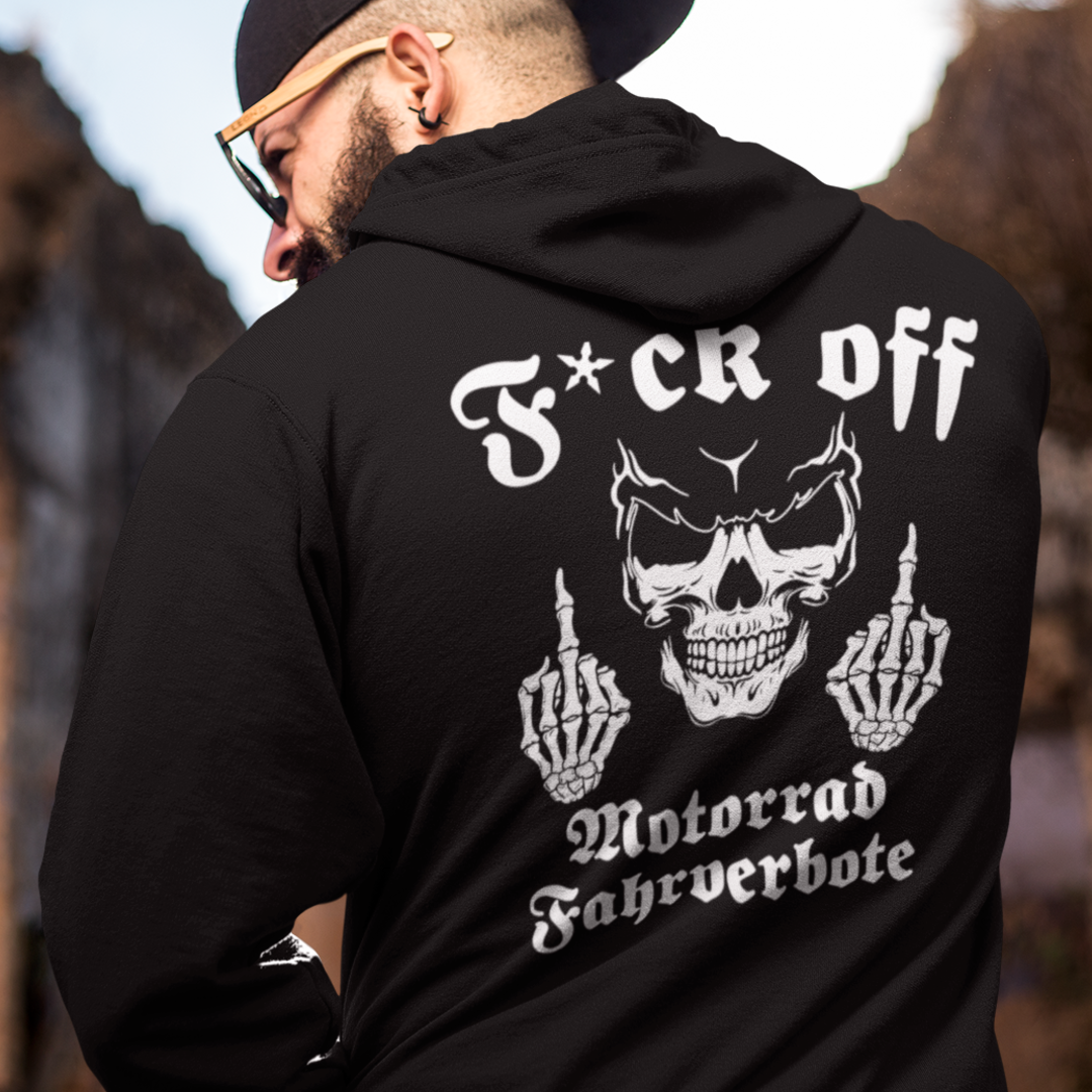 F*ck off Motorradfahrverbote - OS Zipper Hoodie Unisex