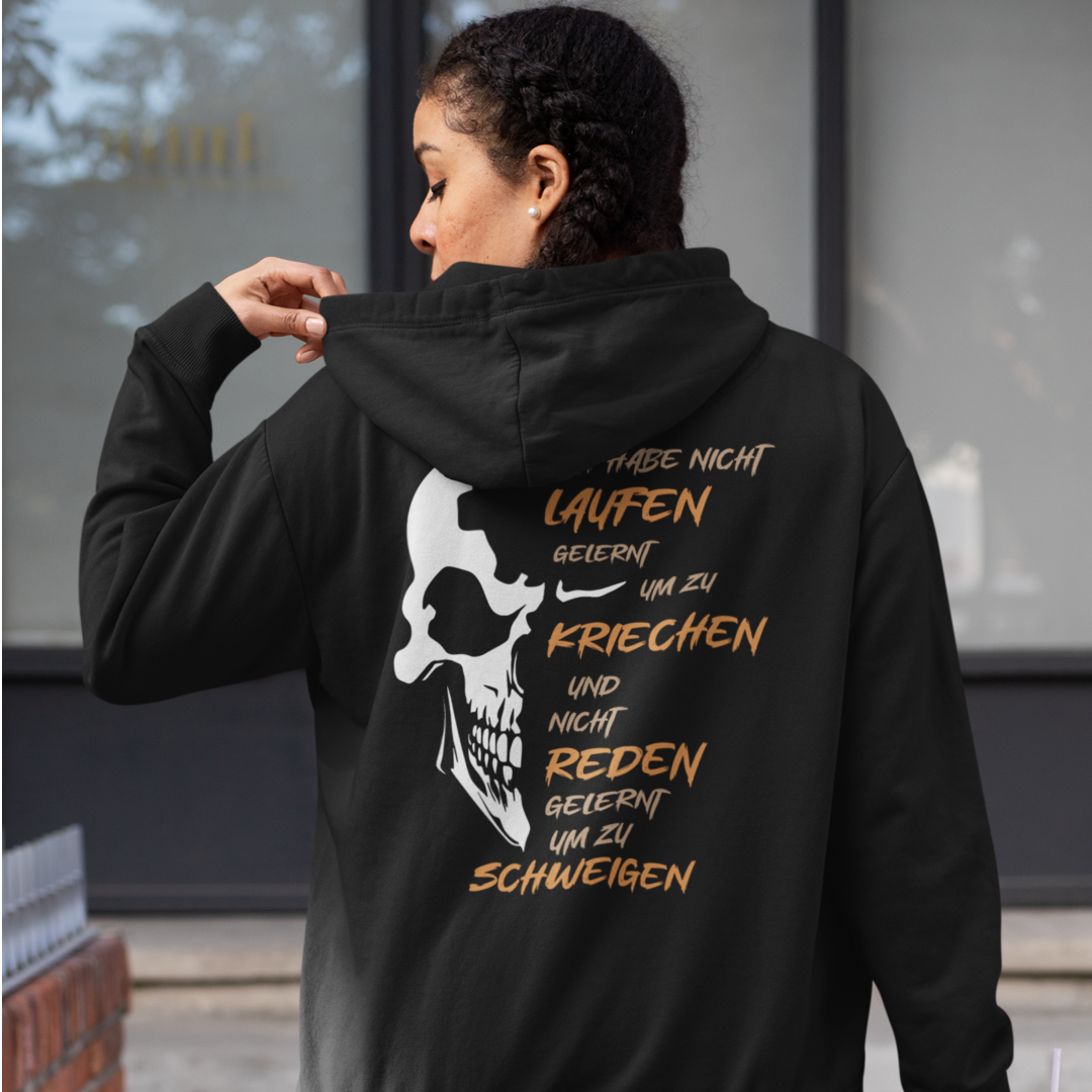 ICH HABE NICHT LAUFEN GELERNT UM ZU KRIECHEN... - OS Zipper Hoodie Unisex