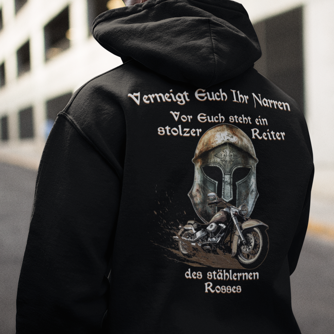 Reiter des stählernen Rosses - OS Hoodie Unisex, BACKPRINT