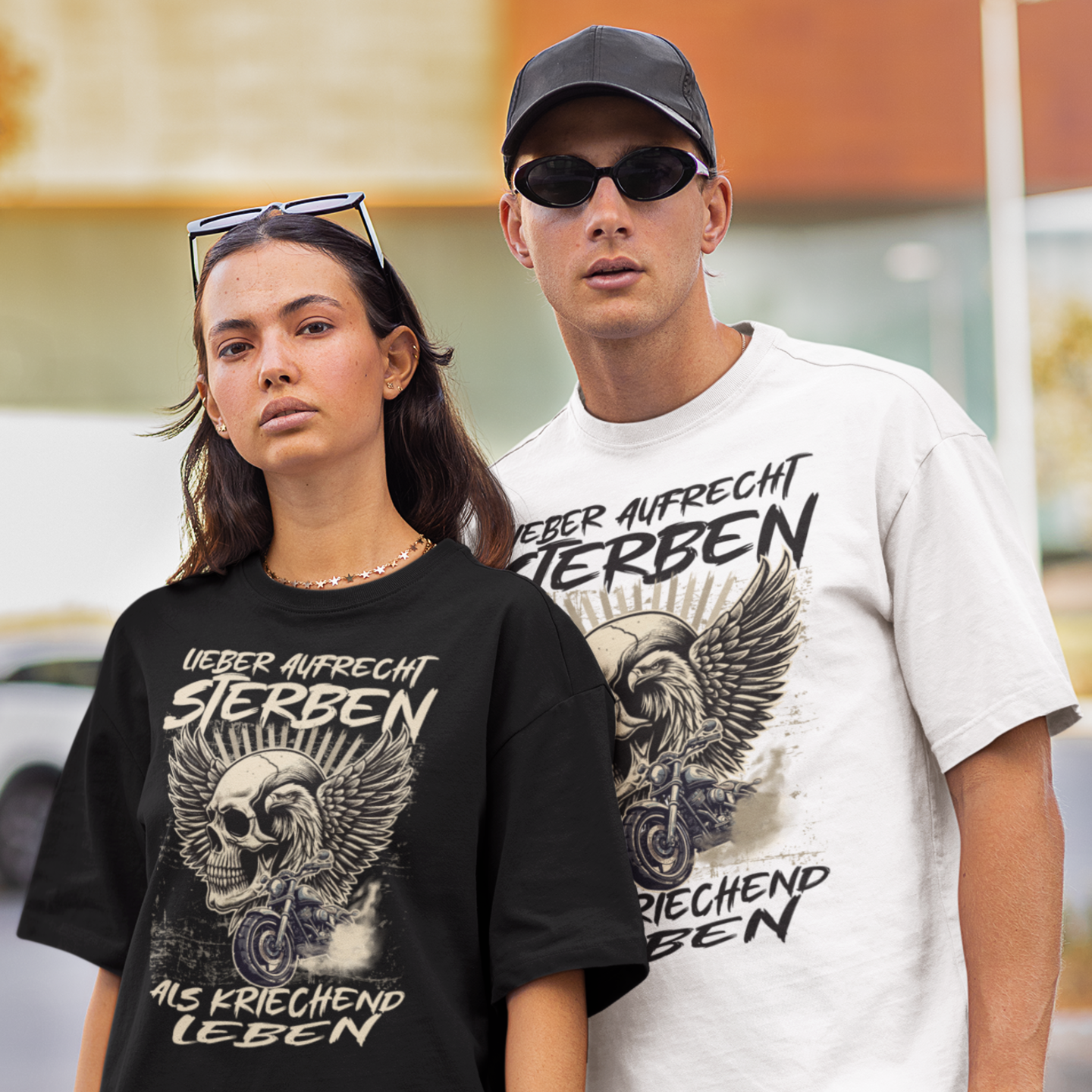 LIEBER AUFRECHT STERBEN ALS KRIECHEND LEBEN - Premium OS T-Shirt Unisex