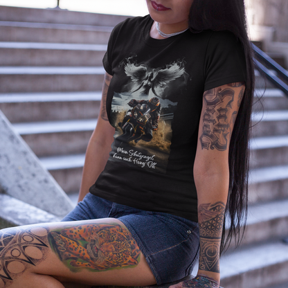 Mein Schutzengel kann auch Hang Off - Sport T-Shirt