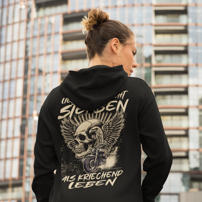 LIEBER AUFRECHT STERBEN ALS KRIECHEND LEBEN - Zipper Hoodie Unisex