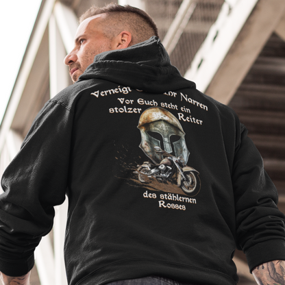 Reiter des stählernen Rosses -  Premium Hoodie Unisex, BACKPRINT